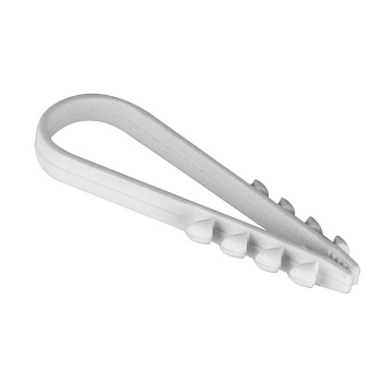 Дюбель-хомут для круглого кабеля (19-25мм) белый (100шт.) EKF PROxima в Чите