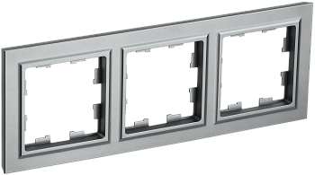 Рамка тройная BRITE IEK сталь в Чите