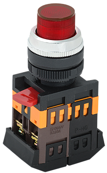 Кнопка ABLFP-22 красная d22мм неон 240В 1з+1р IEK в Чите