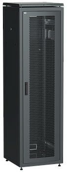 ITK Шкаф сетевой 19" LINEA N 42U 600х800 мм перфорированная передняя дверь черный в Чите