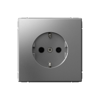 ARTGALLERY РОЗЕТКА с заземлением со шторками, 16А, механизм, СТАЛЬ в Чите