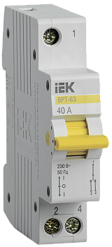 Выключатель-разъединитель трехпозиционный ВРТ-63 1P 40А IEK в Чите