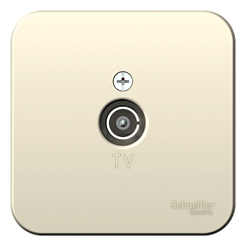 Розетка телевизионная BLANCA SE накладная с изоляционной пластиной молочная в Чите