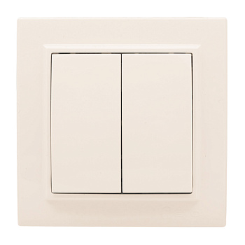 Выключатель 2-клавишный СП 10А бежевый Минск EKF в Чите