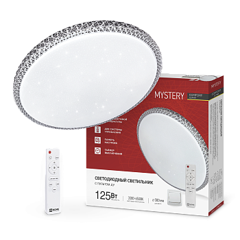 Светильник светодиодный COMFORT MYSTERY 125Вт 230В 3000-6500K 10000Лм 500x80мм с пультом ДУ IN HOME в Чите
