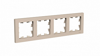 Рамка четырехместная AtlasDesign SE песочная в Чите