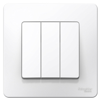 Выключатель трехклавишный BLANCA SE белый в Чите