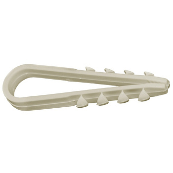 Дюбель-хомут 19-25 мм для круглого кабеля белый (упак. 100шт) в Чите