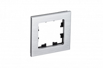 Рамка одинарная AtlasDesign Nature SE металл серебро в Чите