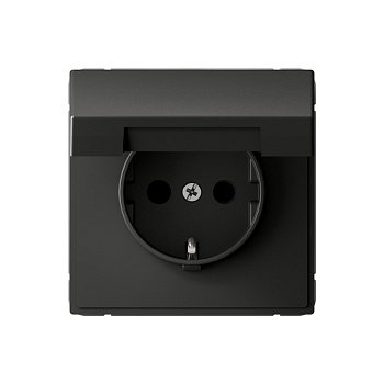 ARTGALLERY РОЗЕТКА с заземл. со шторк. с крышкой, 16А, IP20, механизм, БАЗАЛЬТ в Чите