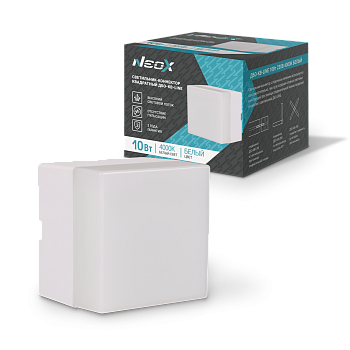 Светильник-коннектор квадратный ДБО-КВ-LINE 10Вт 230В 4000К белый NEOX в Чите