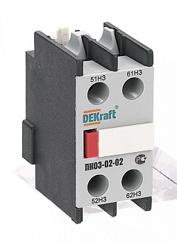 Приставка контактная дополнительные контакты 2НЗ лицевой установки ПК-03 DEKraft в Чите