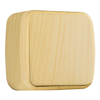 Выключатель 1-клавишный ОП Минск 10А светлое дерево EKF в Чите