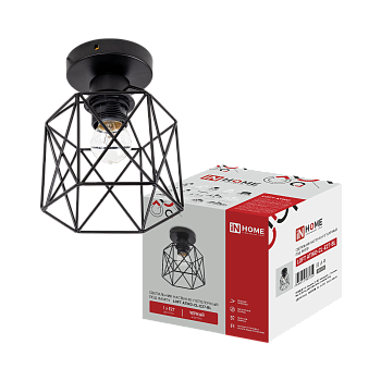 Светильник настенно-потолочный под лампу LOFT ATIKO-CL-E27-BL Е27 черный IN HOME в Чите