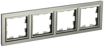 Рамка четырехместная BRITE IEK шампань в Чите