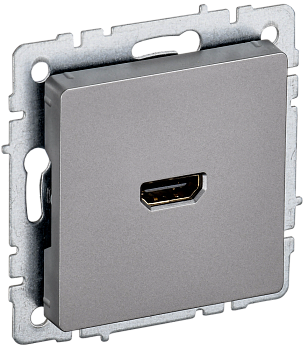 Розетка HDMI BRITE IEK сталь в Чите