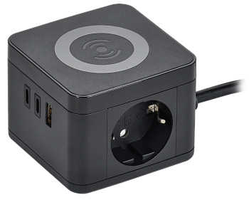 Удлинитель DOMINIC Qi10Вт У02К 1,3м 3х1мм2 USB A+C черный IEK в Чите