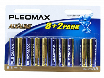 Батарейки АА Pleomax LR6-8+2BL (10шт) в Чите