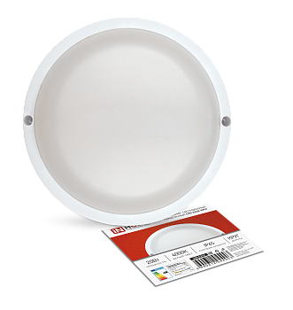 Светильник светодиодный герметичный СПП 2040-КРУГ 20Вт 4000К 1800Лм IP65 155мм IN HOME в Чите