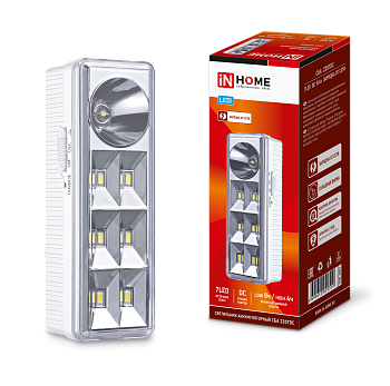 Светильник светодиодный аварийный СБА 2207DC 6+1LED 1.0Ah lithium battery DC IN HOME в Чите