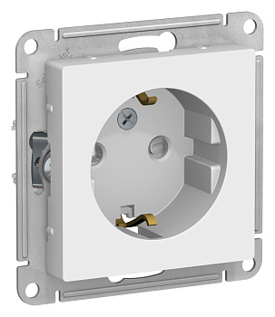 Розетка одинарная AtlasDesign SE с з/к со шторками лотос в сборе в Чите