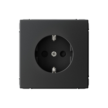 ARTGALLERY РОЗЕТКА с заземлением со шторками, 16А, механизм, КАРБОН в Чите