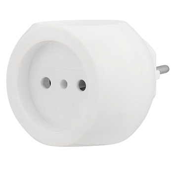 Тройник электрический "Шар", 6А б/з, 220В, белый REXANT в Чите