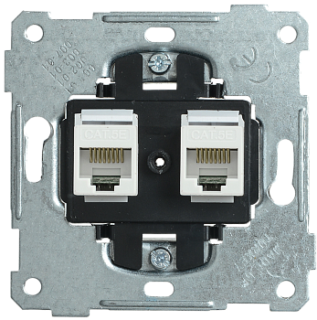 РК10-2-Б Розетка 2-ая компьютерная RJ45 Cat5e BOLERO IEK в Чите