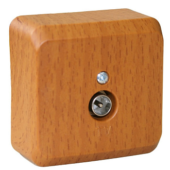 Розетка телевизионная ЭТЮД SE накладная бук в Чите