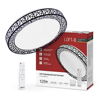 Светильник светодиодный COMFORT LOFT-B 125Вт 230В 3000-6500K 10000Лм 500x105мм с пультом ДУ IN HOME в Чите