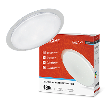 Светильник светодиодный серии DECO GALAXY 48Вт 230В 6500К 4320Лм 450х68мм IN HOME в Чите