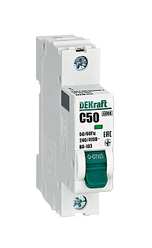 Автоматический выключатель DEKraft ВА-103 1Р 50А 6кА х-ка C в Чите