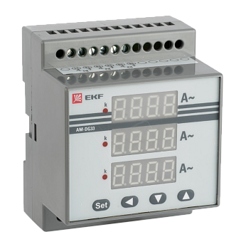 Амперметр AD-G33 цифровой на DIN трехфазный EKF PROxima в Чите